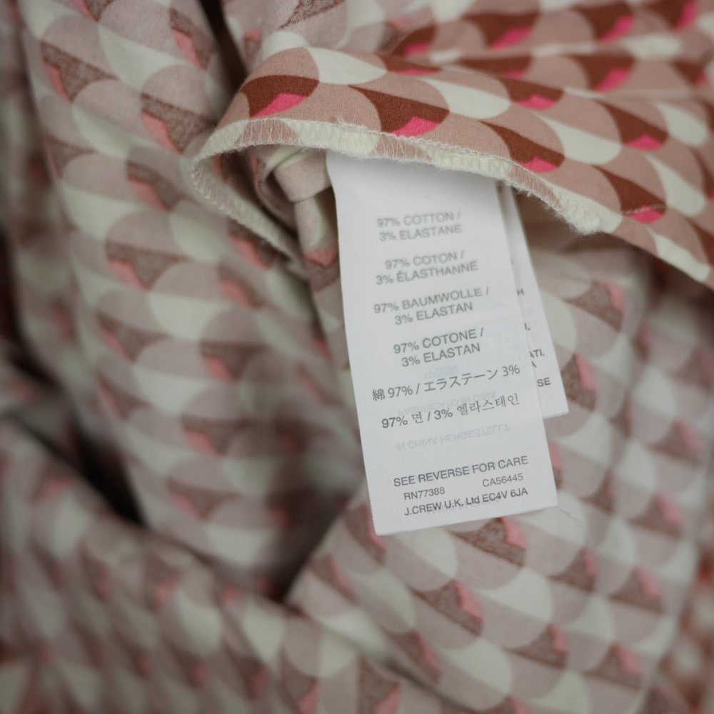 J.CREW Brown pink geometric sleeveless blouse - Picture 9 of 9